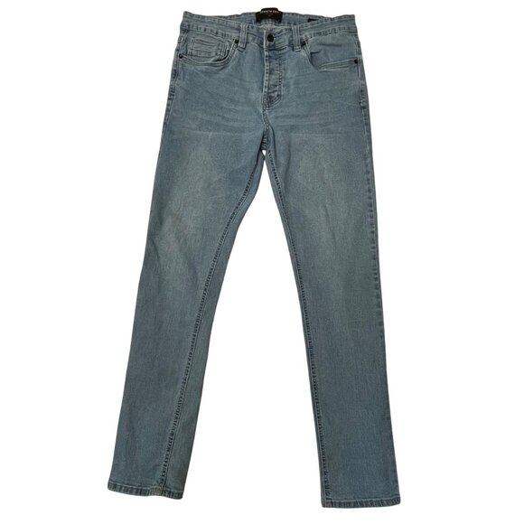 Kenneth Cole Mens Light Wash Athletic Fit Denim Jeans 32x32 Button Fly  5-Pocket - Picture 1 of 12